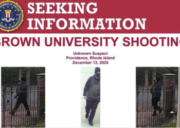 New FBI video shows man sought in Brown University shooting walking near police after attack